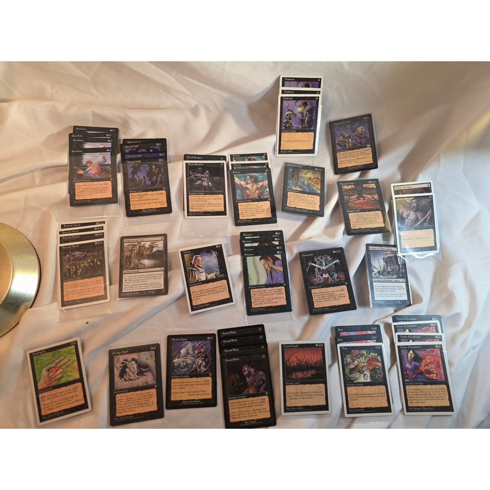 MTG Magic The Gathering Black Enchantment Card Lot Deathgrip Hecatomb Gloom 40ct